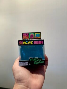 Nee Doh Nice Cube - Blue Super Solid Squish